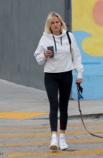 MALIN AKERMAN Out with Her Dog in Los Feliz 11/01/2021
