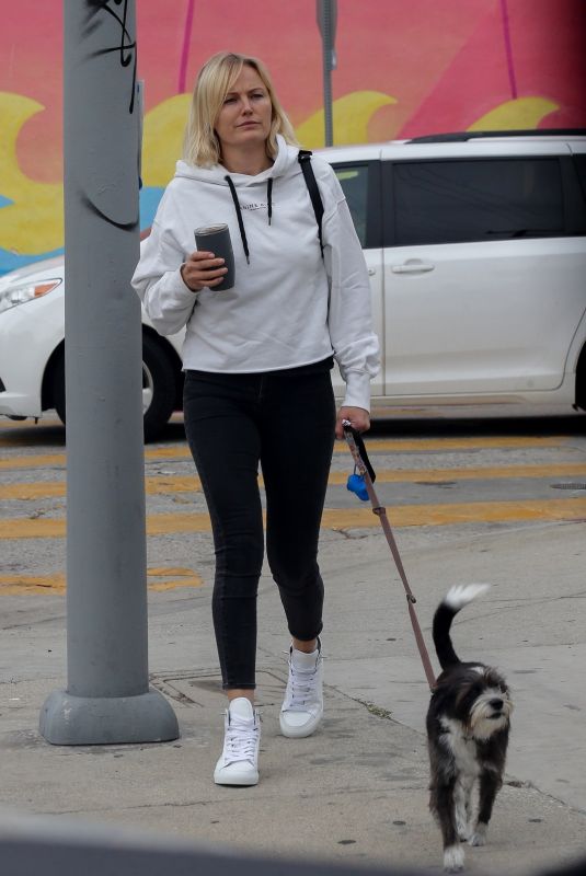MALIN AKERMAN Out with Her Dog in Los Feliz 11/01/2021