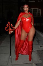 MANDI VAKILI Arrives at a Halloween Party in Chelsea 10/30/2021