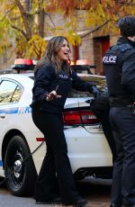 MARISKA HARGITAY and KELLI GIDDISH on the Set of Law and Order: Special Victims Unit in New York 11/22/2021