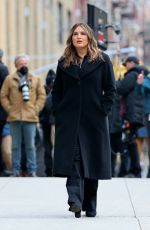 MARISKA HARGITAY on the Set of Law and Order: Special Victims Unit in New York 11/15/2021