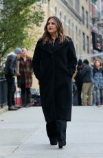 MARISKA HARGITAY on the Set of Law and Order: Special Victims Unit in New York 11/15/2021