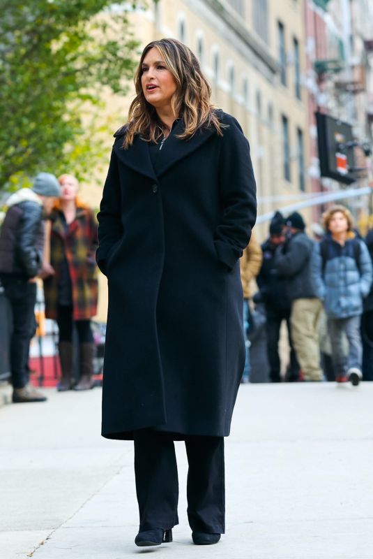 MARISKA HARGITAY on the Set of Law and Order: Special Victims Unit in New York 11/15/2021
