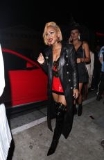 MEAGAN GOOD Arrives at a Halloween Party at Highlight Room in Hollywood 10/31/2021