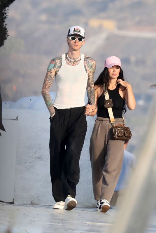 MEGAN FOX and Machine Gun Kelly on Vacation at Santorini Island in Greece 11/07/2021