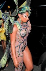MEGAN THEE STALLION Arrives at Her Halloween Party in West Hollywood 10/31/2021