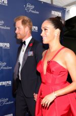 MEGHAN MARKLE and Prince Harry Arrives at 2021 Salute to Freedom Gala in New York 11/10/2021