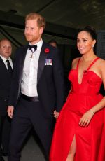 MEGHAN MARKLE and Prince Harry Arrives at 2021 Salute to Freedom Gala in New York 11/10/2021