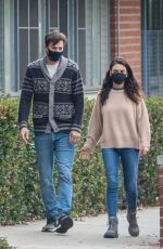 MILA KUNIS and Ashton Kutcher Out in West Hollywood 11/19/2021