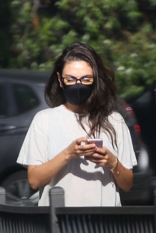 MILA KUNIS Out and About in Beverly Hills 11/04/2021