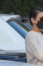MILA KUNIS Takes a Phone Call Out in Santa Monica 11/09/2021