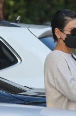 MILA KUNIS Takes a Phone Call Out in Santa Monica 11/09/2021