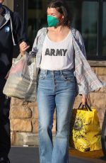 MILLA JOVOVICH Out Shopping in Los Feliz 11/22/2021