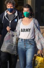 MILLA JOVOVICH Out Shopping in Los Feliz 11/22/2021