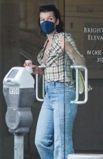 MILLA JOVOVICH Out Shopping on Rodeo Drive in Beverly Hills 11/01/2021
