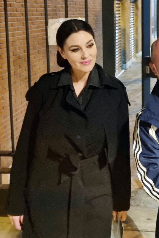 MONICA BELLUCCI Leaves a Theatre in Rome 11/23/2021