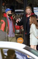 NATALIE PORTMAN and Chris Hemsworth on the Set of Thor: Love and Thunder in Los Angeles 11/01/2021