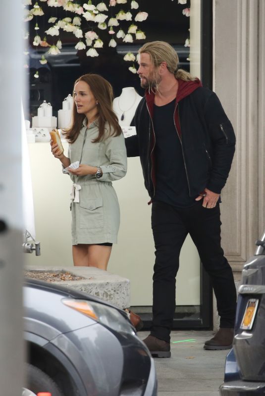 NATALIE PORTMAN and Chris Hemsworth on the Set of Thor: Love and Thunder in Los Angeles 11/01/2021