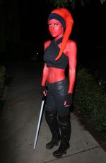 NICKY WHELAN Arrives at a Halloween Party in Hollywood 10/30/2021