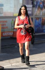 NIKITA DRAGUN in Chicago Bulls Jersey Out in Hollywood 11/05/2021