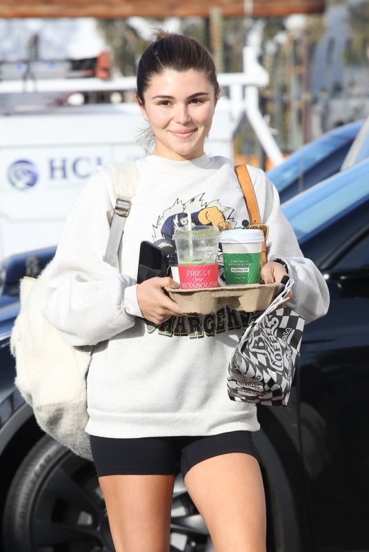 OLIVIA JADE GIANNULLI Carrying Coffee for Her Friends at Studio in Los Angeles 11/05/2021