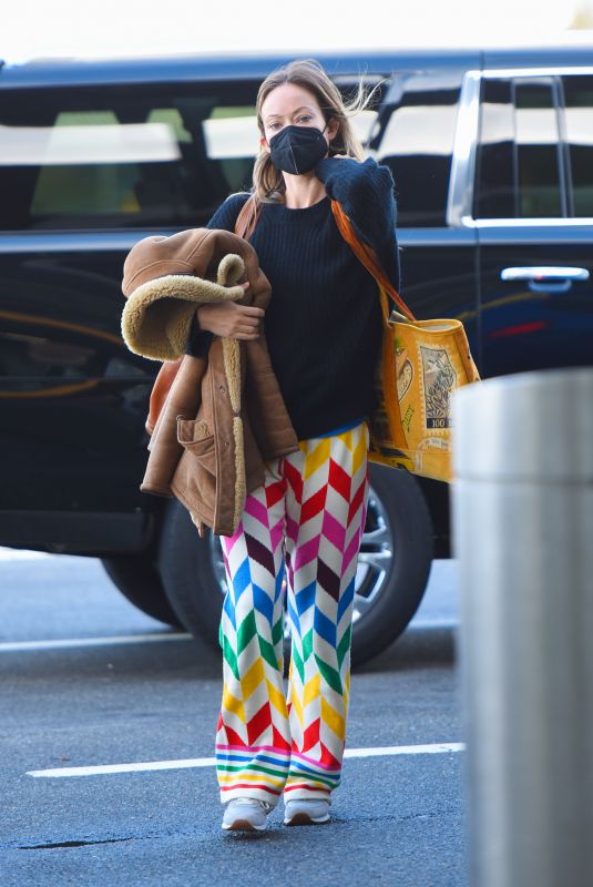 OLIVIA WILDE Arrives at JFK Airport in New York 10/31/2021