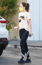 OLIVIA WILDE at a Starbucks in Los Angeles 11/16/2021
