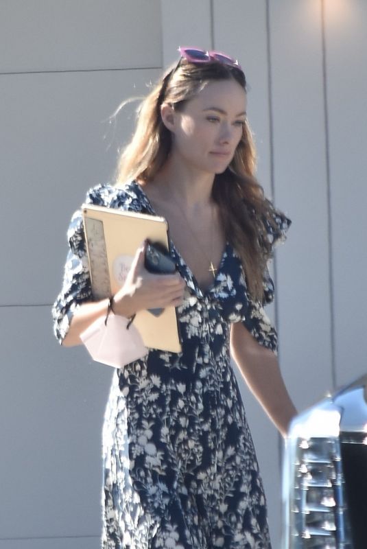 OLIVIA WILDE in a Floral Dress Out in Los Angeles 11/15/22021