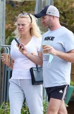 PAMELA ANDERSON Out for Coffee in Malibu 11/09/2021