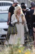 PATRICIA ARUQETTE on the Set of High Desert in Santa Clarita 11/15/2021