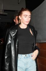PETRA ECCLESTONE in Ripped Denim and Leather Jacket at Craig