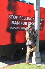 PHOEBE PRICE at a Fur Free Protest on Rodeo Drive in Beverly Hills 11/26/2021