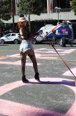 PHOEBE PRICE Out with Her Dog in Los Angeles 11/12/2021