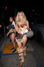 PIA MIA PEREZ Arrives at a Halloween Party at Highlight Room in Hollywood 10/31/2021