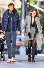 Pregnant BLAKE LIVELY and  Ryan Reynolds Out in New York 11/11/2021
