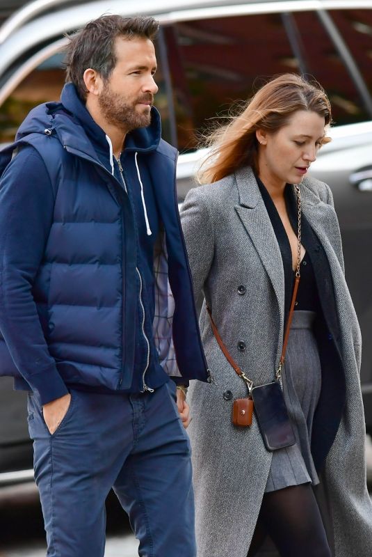 Pregnant BLAKE LIVELY and  Ryan Reynolds Out in New York 11/11/2021