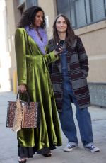 RENEE ELISE GOLDSBERRY and SARA BAREILLES on the Set of Girls 5 Eva in New York 11/03/2021