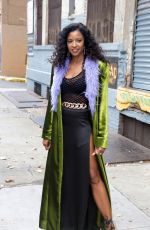RENEE ELISE GOLDSBERRY and SARA BAREILLES on the Set of Girls 5 Eva in New York 11/03/2021