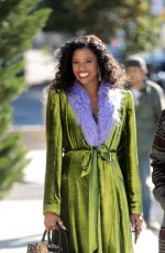 RENEE ELISE GOLDSBERRY and SARA BAREILLES on the Set of Girls 5 Eva in New York 11/03/2021