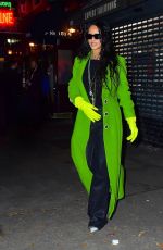 RIHANNA Out for Dinner at Carbone in New York 11/02/2021