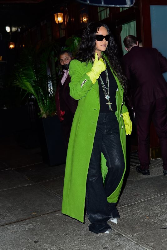 RIHANNA Out for Dinner at Carbone in New York 11/02/2021