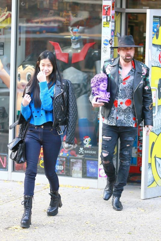 RIKO SHIBATA and Nicolas Cage Out Shopping in New York 11/28/2021