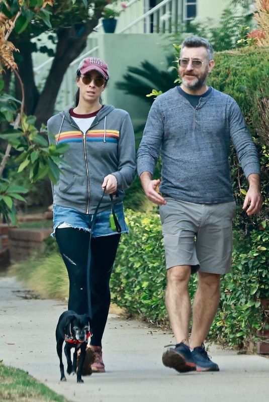 SARAH SILVERMAN and Rory Albanese Out with Their Dog in Los Feliz 11/18/2021