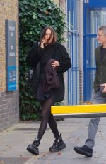 SASHA VOLKOVA Leaves a Restaurant in London 11/18/2021