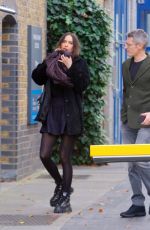 SASHA VOLKOVA Leaves a Restaurant in London 11/18/2021