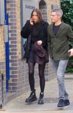 SASHA VOLKOVA Leaves a Restaurant in London 11/18/2021