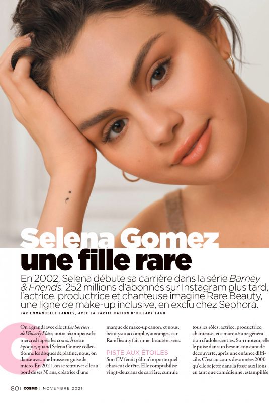 SELENA GOMEZ in Cosmopolitan Magazine, France November 2021