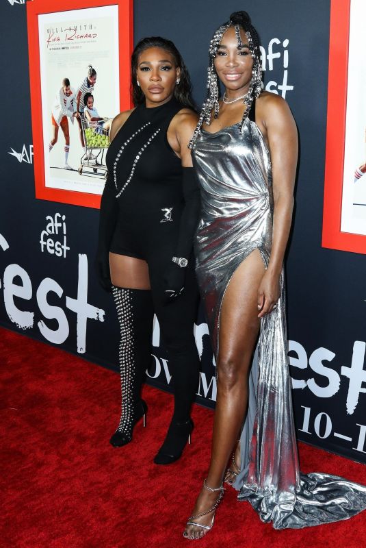 SERENA and VENUS WILLIAMS at King Richard Premier in Hollywood 11/14/2021