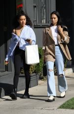 SHANINA SHAIK Out with a Friend in West Hollywood 11/02/2021