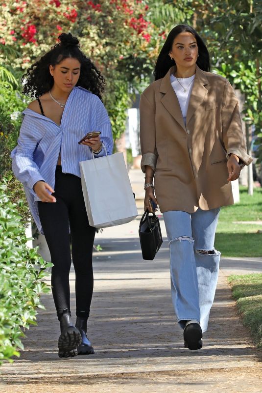 SHANINA SHAIK Out with a Friend in West Hollywood 11/02/2021
